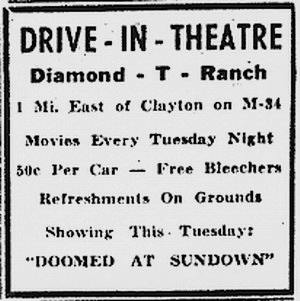 Diamond-T Ranch Drive-In Theatre - DIAMOND T RANCH 8-2-48